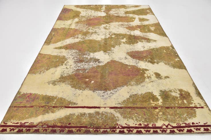 Detail image of 5' 10 x 9' 5 Hand Knotted Ultra Vintage Persian Wool Rug