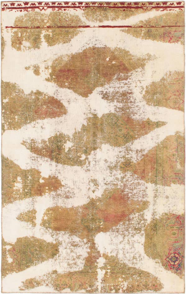 Detail image of 5' 10 x 9' 5 Hand Knotted Ultra Vintage Persian Wool Rug