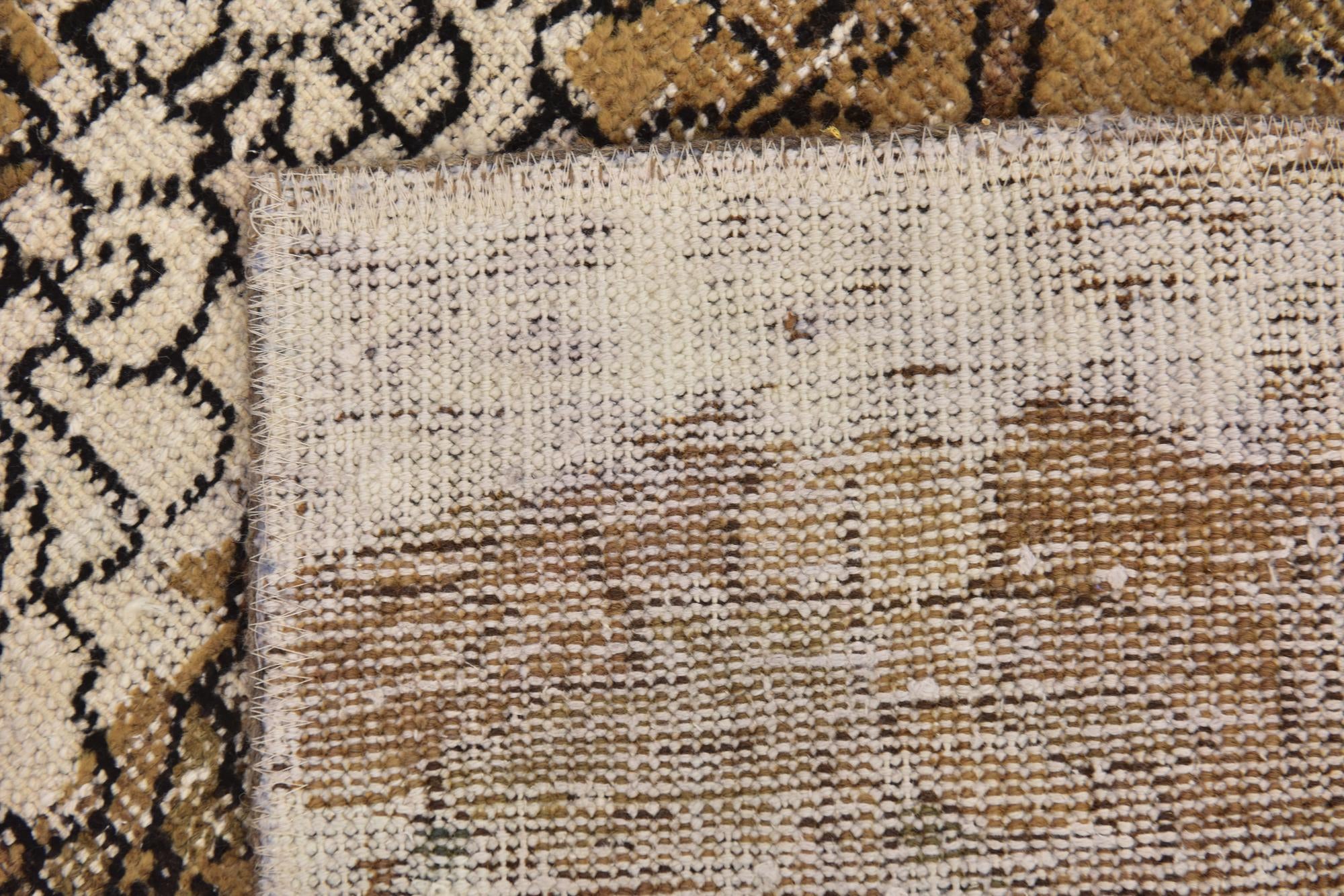 6' 7 x 9' 9 Hand Knotted Ultra Vintage Persian Wool Rug