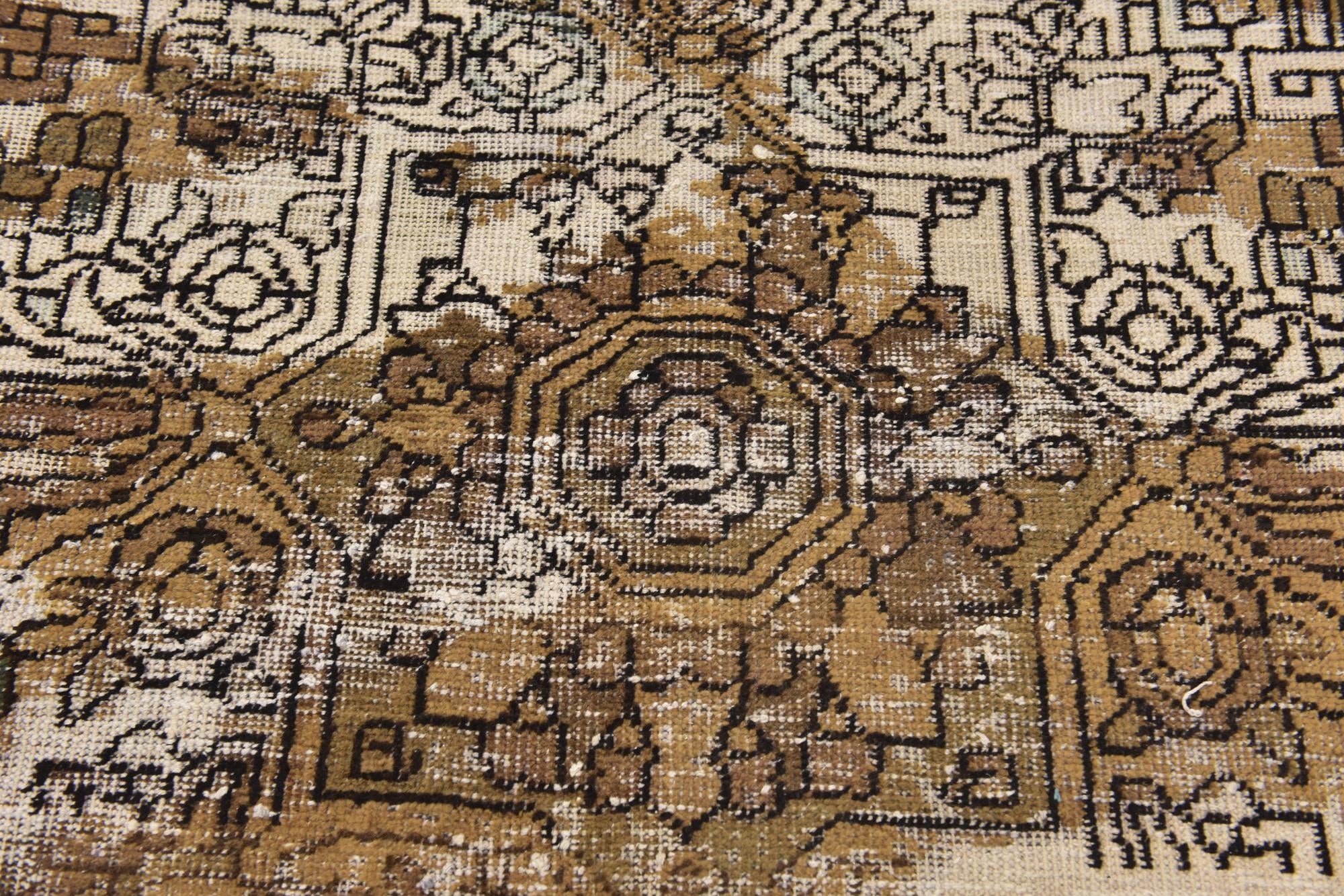 6' 7 x 9' 9 Hand Knotted Ultra Vintage Persian Wool Rug
