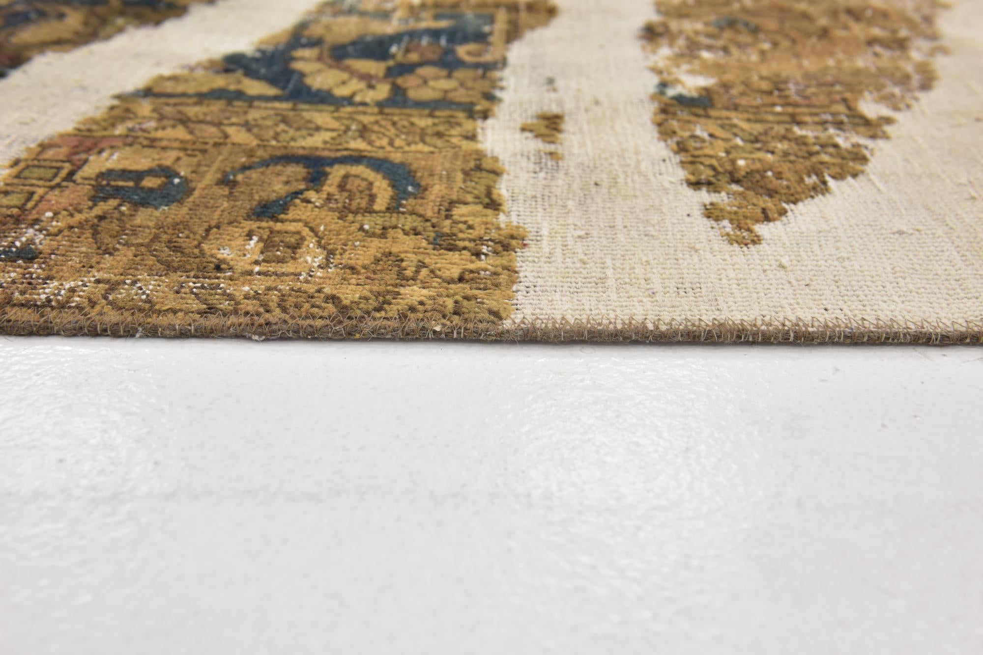 6' 7 x 9' 9 Hand Knotted Ultra Vintage Persian Wool Rug