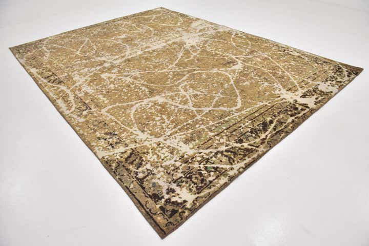 8' 10 x 12' Hand Knotted Ultra Vintage Persian Wool Rug
