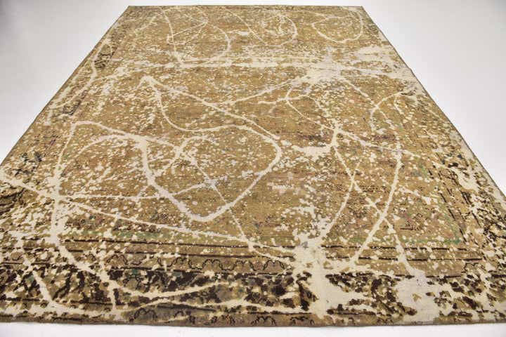 8' 10 x 12' Hand Knotted Ultra Vintage Persian Wool Rug