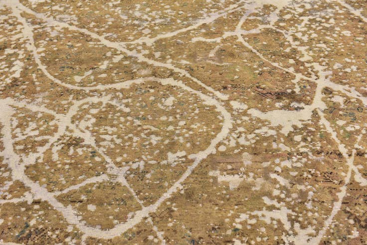 Detail image of 8' 10 x 12' Hand Knotted Ultra Vintage Persian Wool Rug