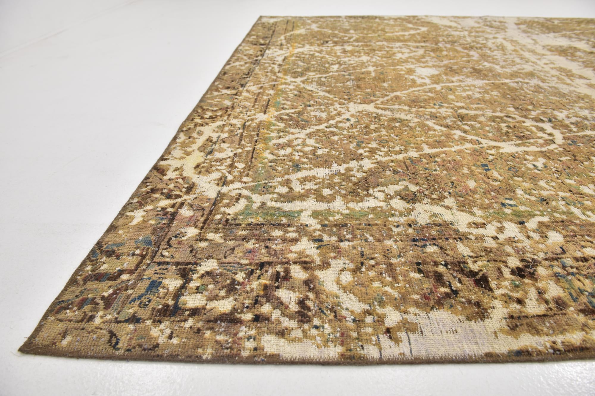 8' 10 x 12' Hand Knotted Ultra Vintage Persian Wool Rug