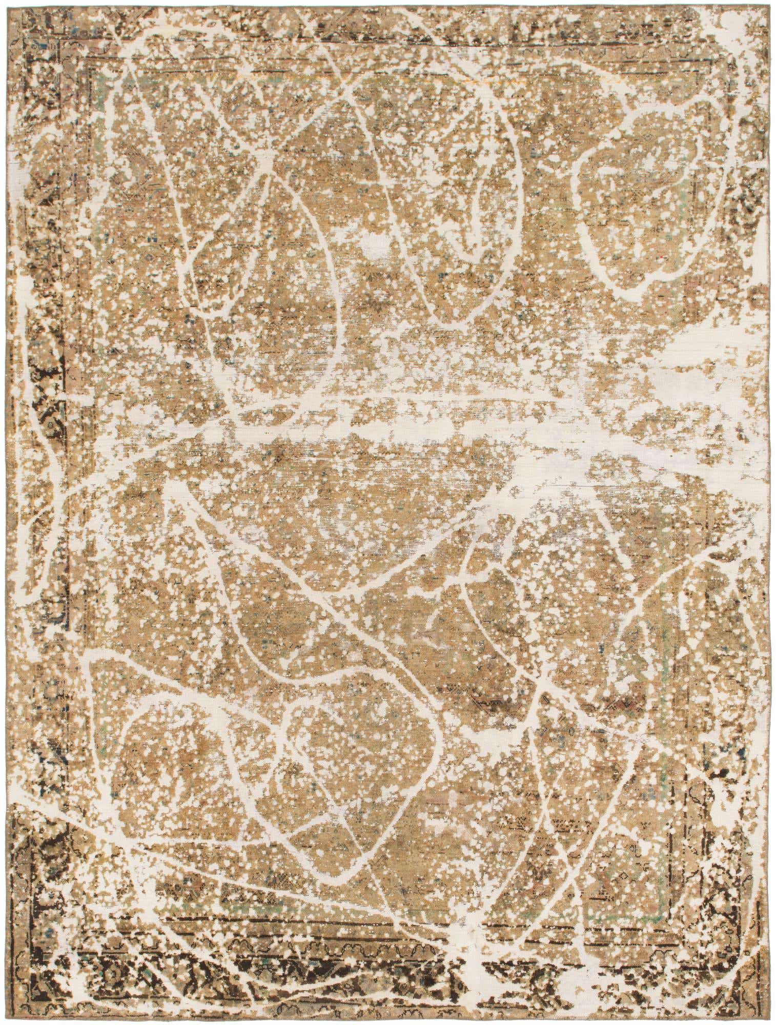 8' 10 x 12' Hand Knotted Ultra Vintage Persian Wool Rug