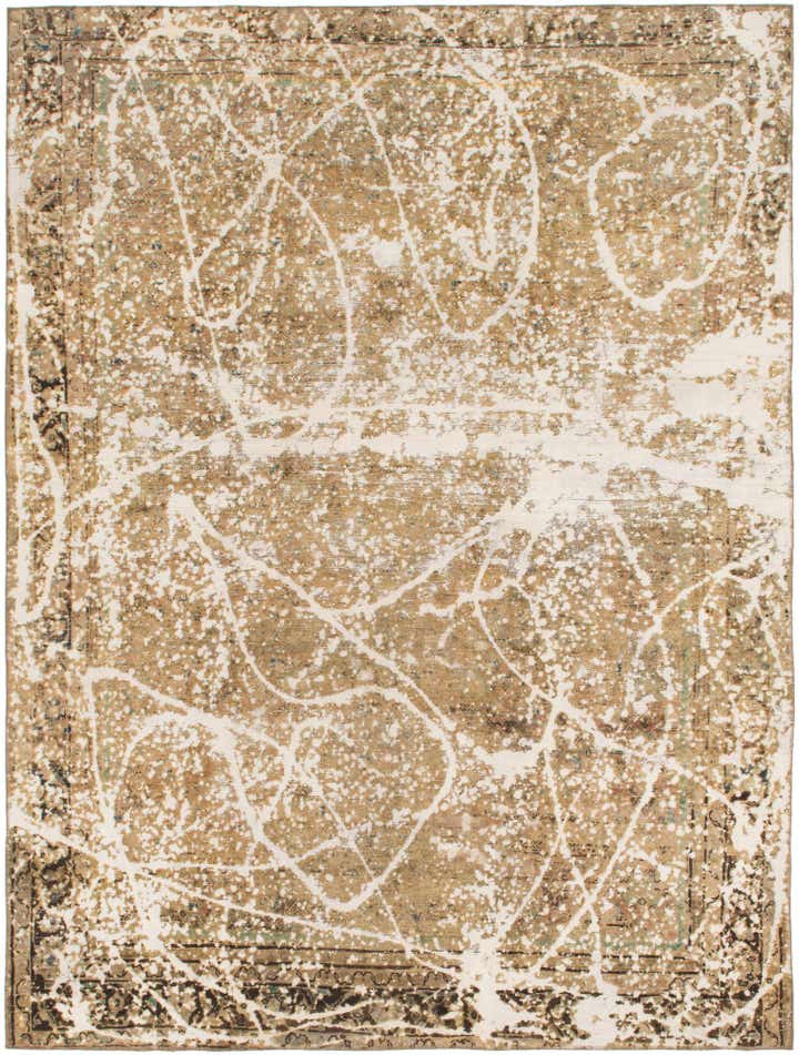8' 10 x 12' Hand Knotted Ultra Vintage Persian Wool Rug