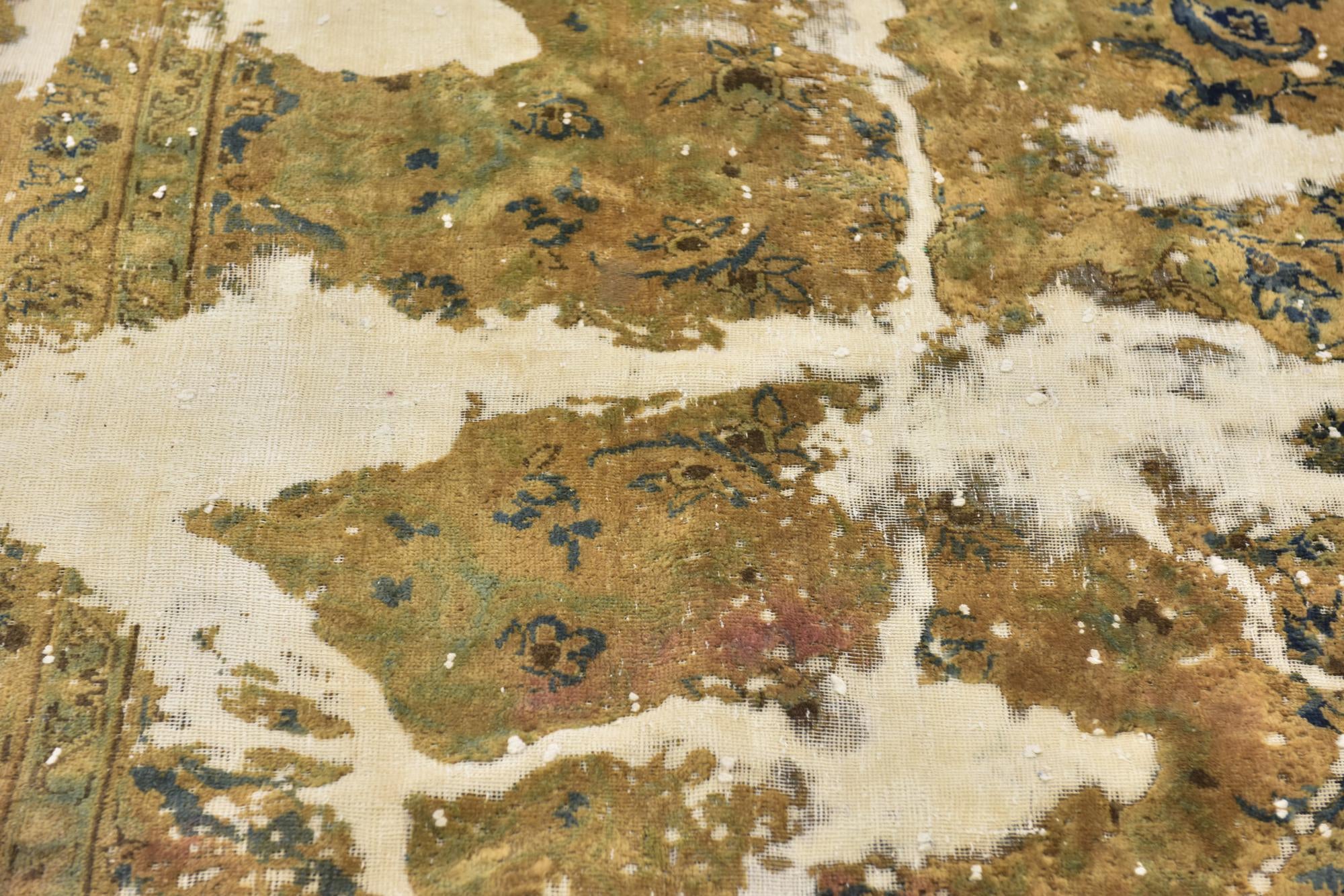 5' 10 x 8' 5 Hand Knotted Ultra Vintage Persian Wool Rug