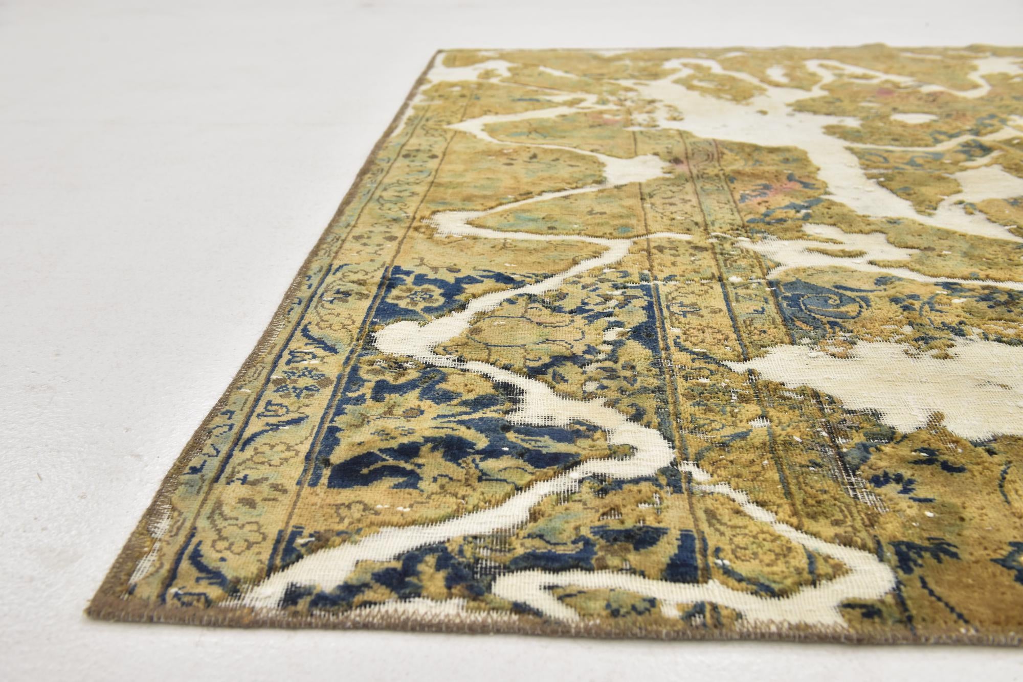 5' 10 x 8' 5 Hand Knotted Ultra Vintage Persian Wool Rug