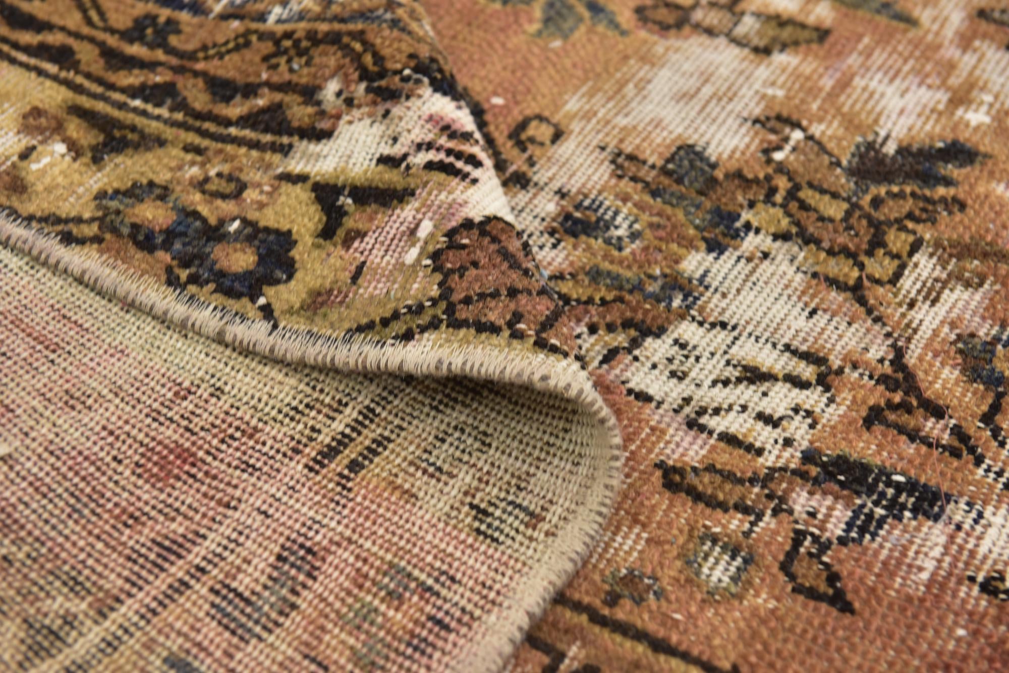 6' x 8' 5 Hand Knotted Ultra Vintage Persian Wool Rug