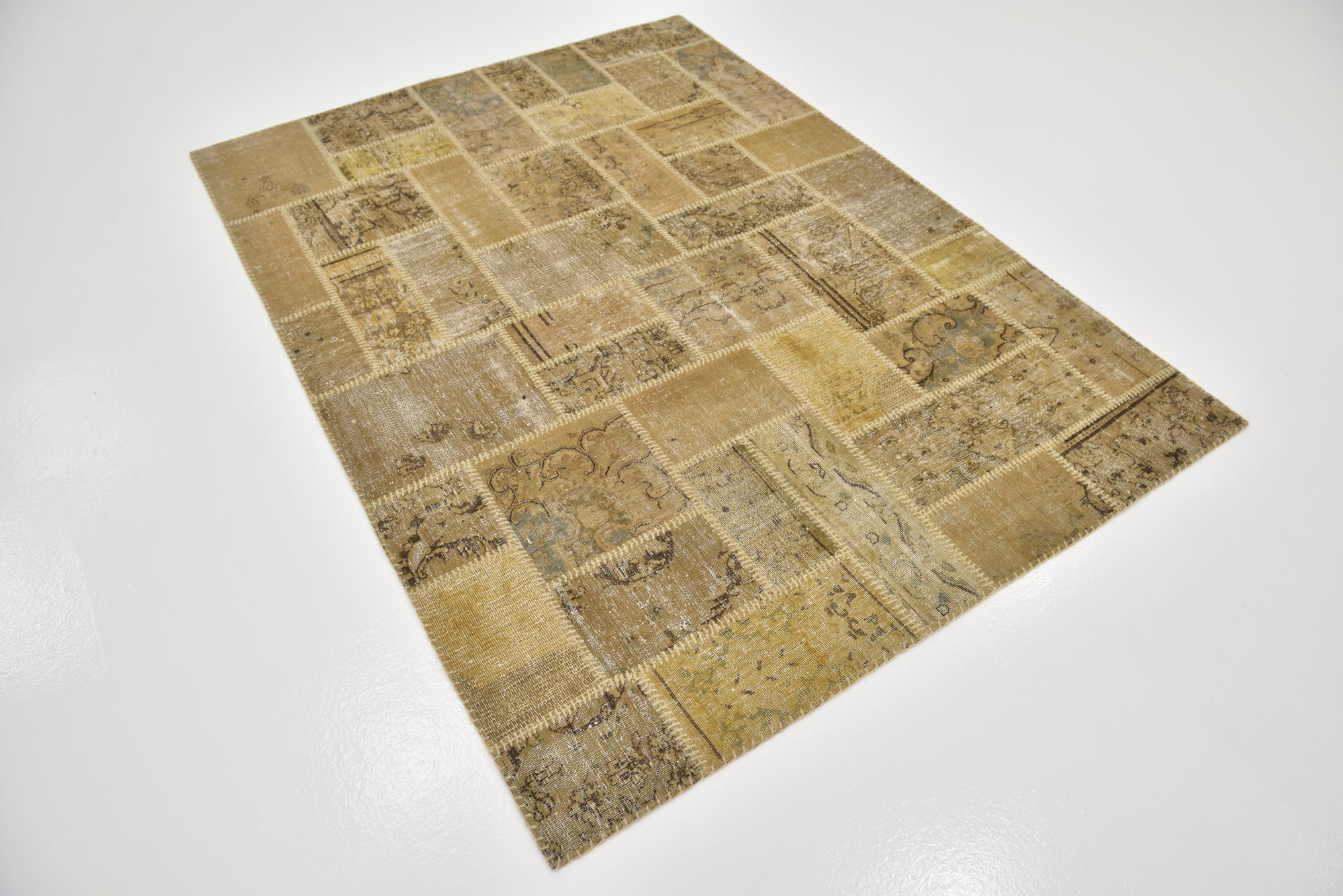 5' x 6' 8 Hand Knotted Ultra Vintage Persian Wool Rug