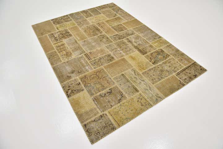 5' x 6' 8 Hand Knotted Ultra Vintage Persian Wool Rug