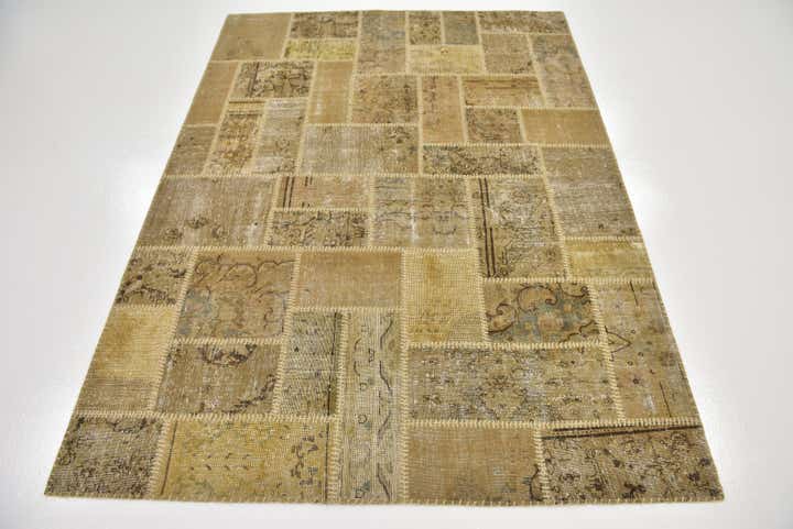 5' x 6' 8 Hand Knotted Ultra Vintage Persian Wool Rug