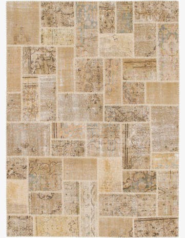 5' x 6' 8 Hand Knotted Ultra Vintage Persian Wool Rug