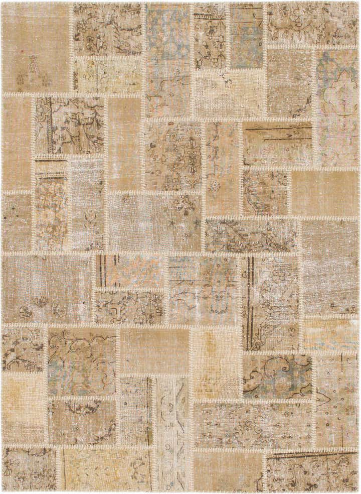 5' x 6' 8 Hand Knotted Ultra Vintage Persian Wool Rug