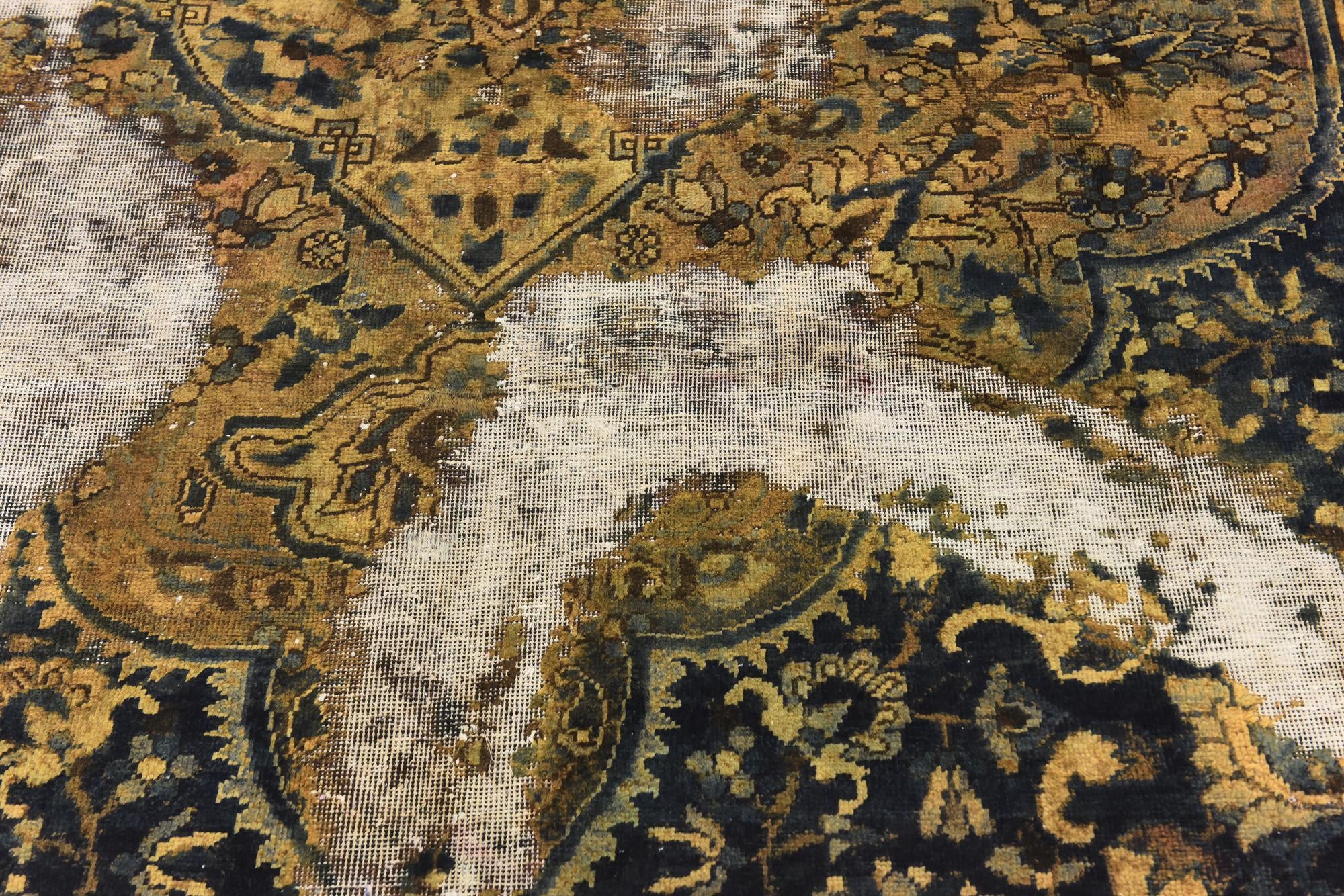 5' 4 x 6' 6 Hand Knotted Ultra Vintage Persian Wool Rug
