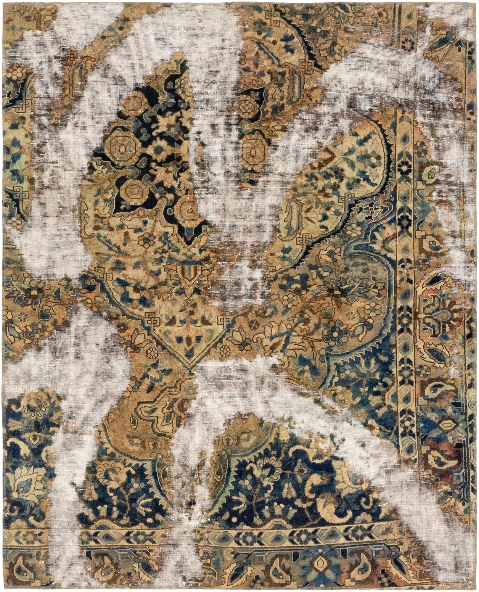5' 4 x 6' 6 Hand Knotted Ultra Vintage Persian Wool Rug