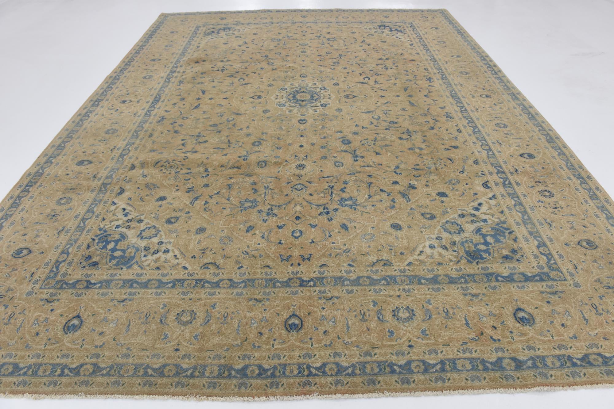 9' 9 x 13' 2 Hand Knotted Ultra Vintage Persian Wool Rug