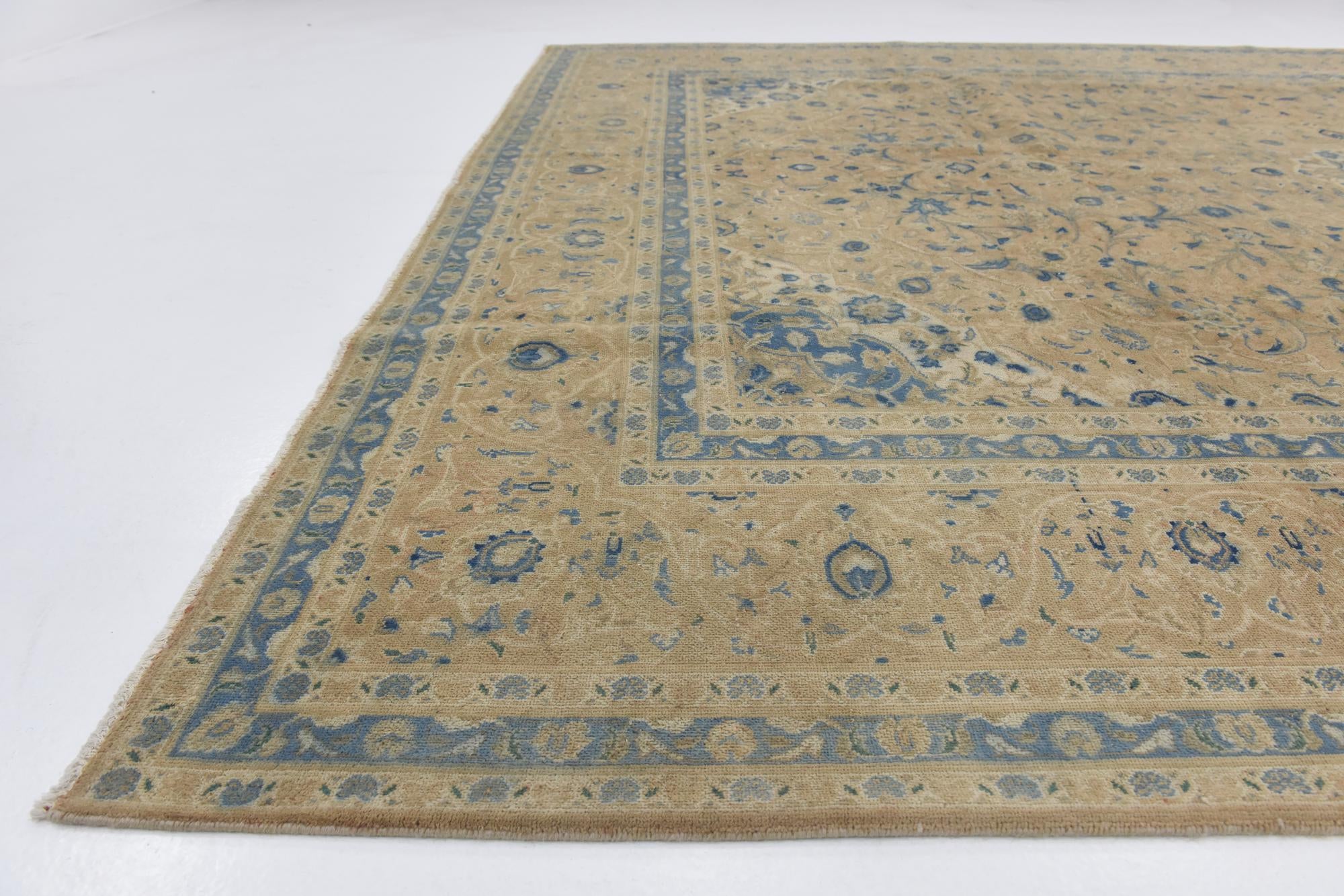 9' 9 x 13' 2 Hand Knotted Ultra Vintage Persian Wool Rug