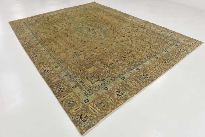 8' 10 x 11' 5 Hand Knotted Ultra Vintage Persian Wool Rug