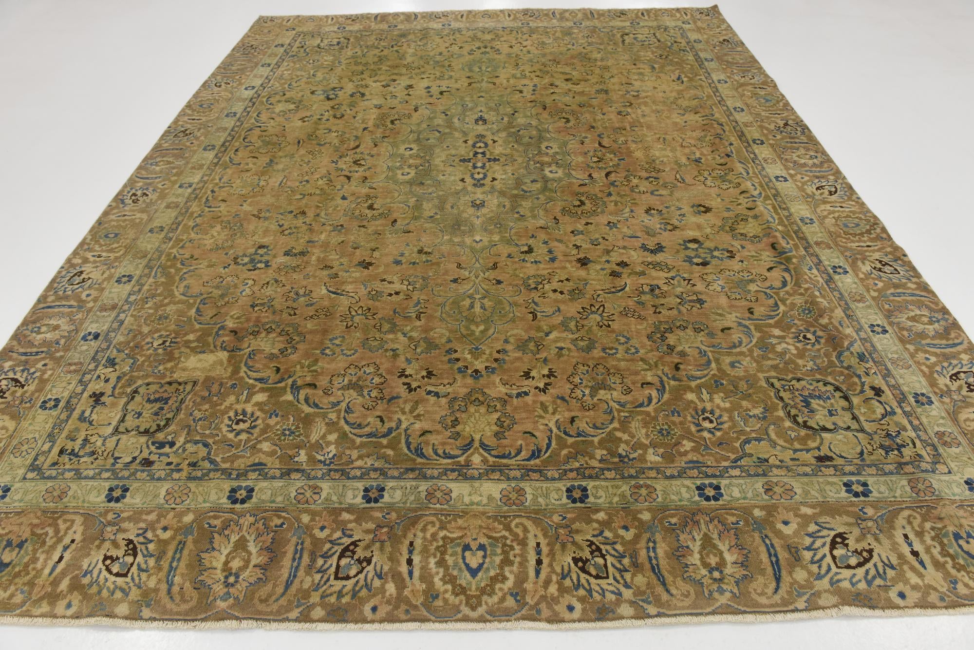 8' 10 x 11' 5 Hand Knotted Ultra Vintage Persian Wool Rug