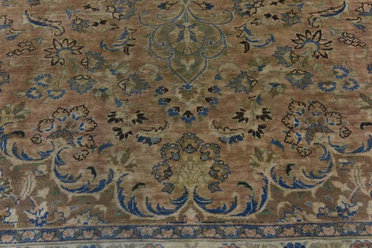 Detail image of 8' 10 x 11' 5 Hand Knotted Ultra Vintage Persian Wool Rug