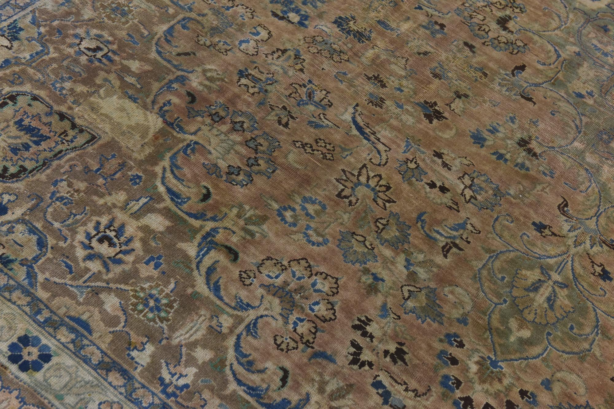 8' 10 x 11' 5 Hand Knotted Ultra Vintage Persian Wool Rug