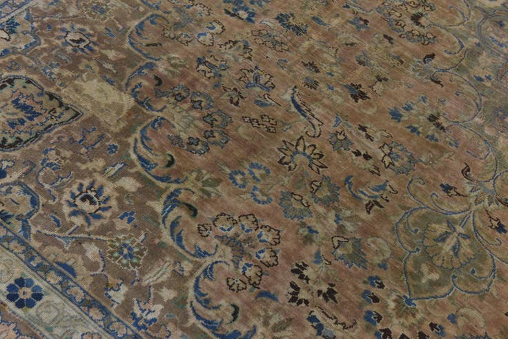 Detail image of 8' 10 x 11' 5 Hand Knotted Ultra Vintage Persian Wool Rug