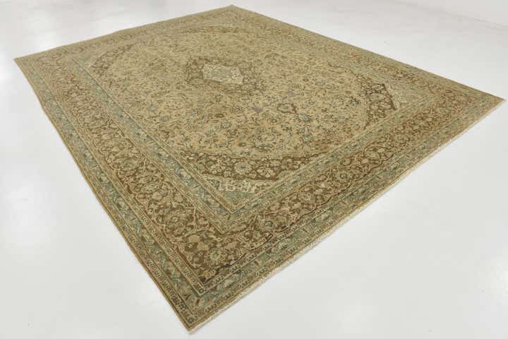 9' 6 x 12' 5 Hand Knotted Ultra Vintage Persian Wool Rug