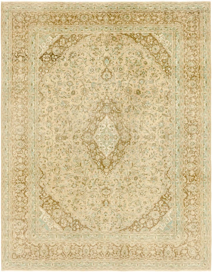  9' 6 x 12' 5  Hand Knotted Ultra Vintage Persian W...