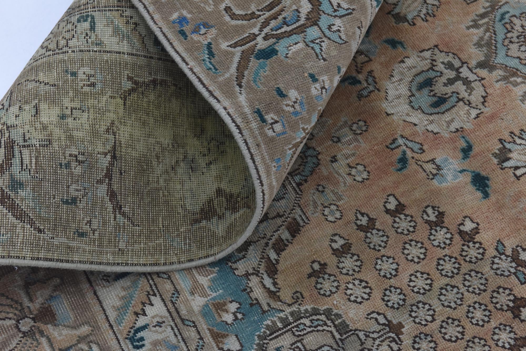 9' 3 x 12' 3 Hand Knotted Ultra Vintage Persian Wool Rug