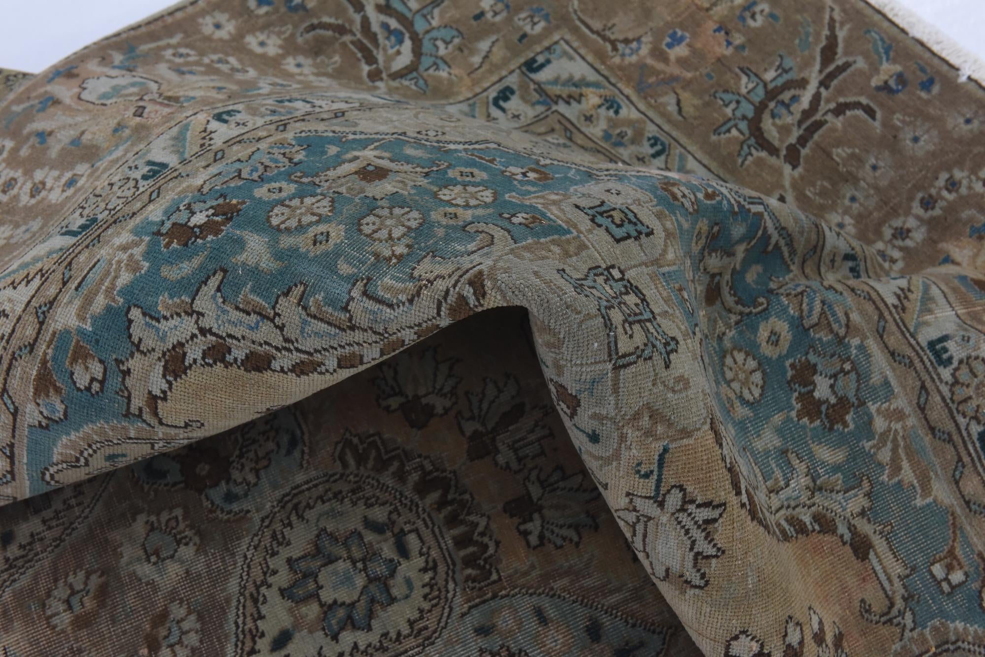 9' 3 x 12' 3 Hand Knotted Ultra Vintage Persian Wool Rug