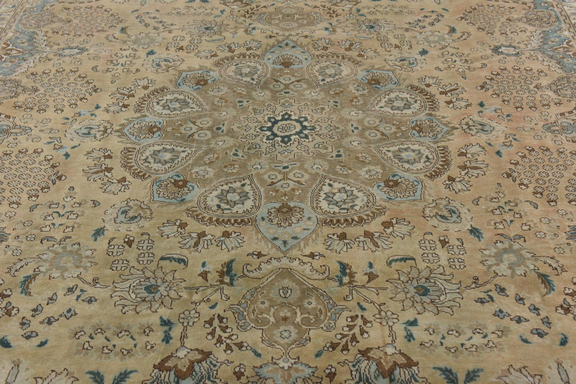 9' 3 x 12' 3 Hand Knotted Ultra Vintage Persian Wool Rug