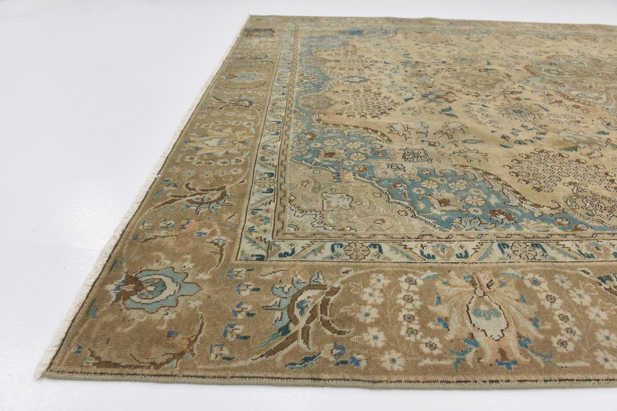 9' 3 x 12' 3 Hand Knotted Ultra Vintage Persian Wool Rug