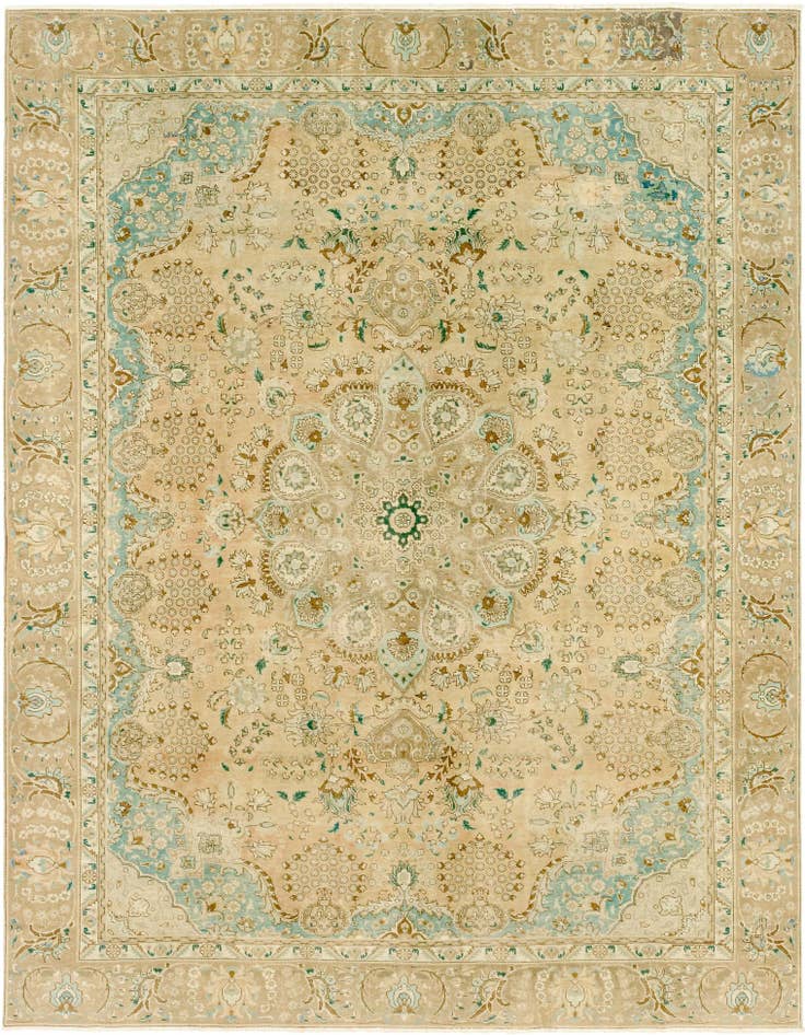 Detail image of 9' 3 x 12' 3 Hand Knotted Ultra Vintage Persian Wool Rug