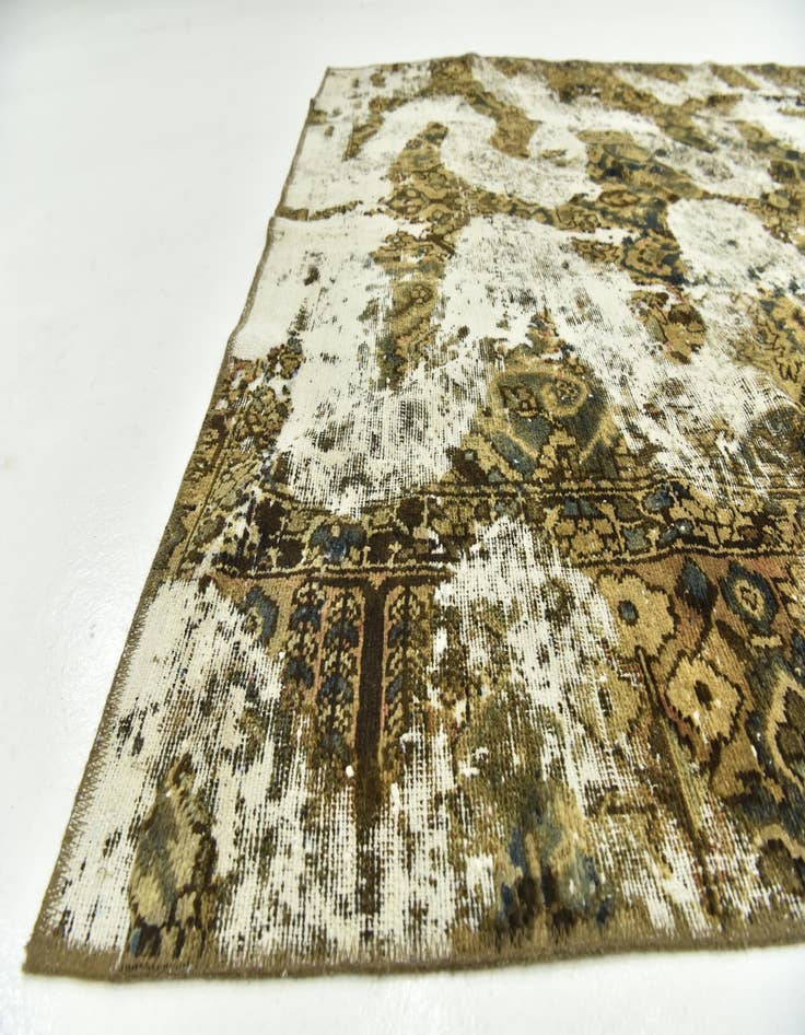 Detail image of 6' 5 x 8'  Hand Knotted Ultra Vintage Persian Wool Rug