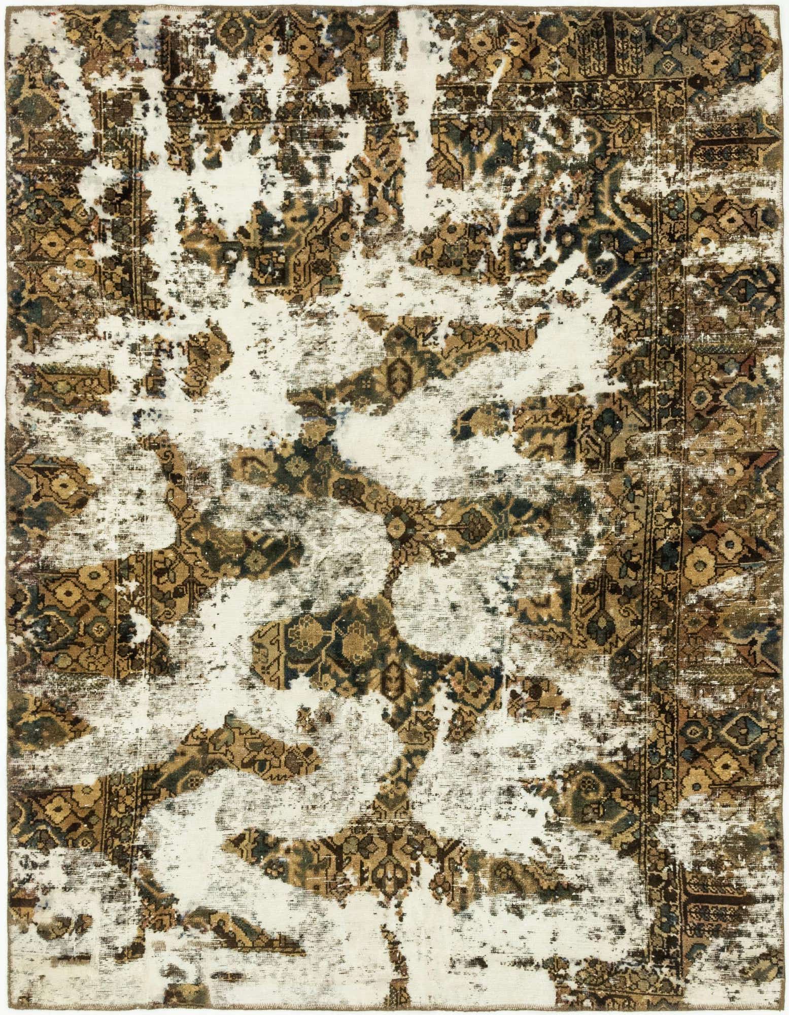 Primary image 6' 5 x 8'  Hand Knotted Ultra Vintage Persian Wool Rug