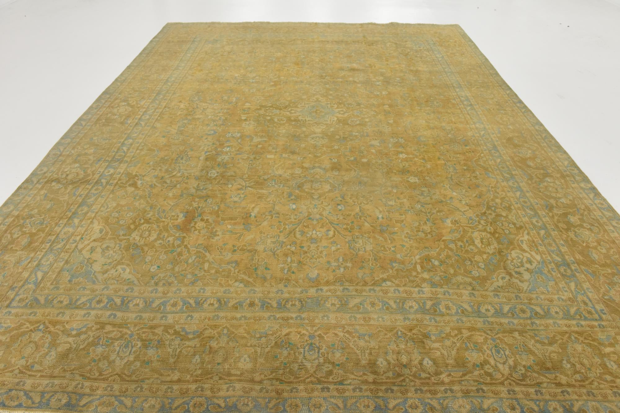 9' 3 x 12' 7 Hand Knotted Ultra Vintage Persian Wool Rug