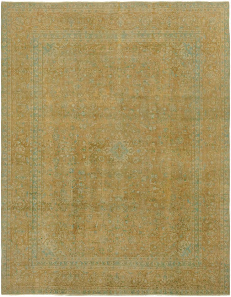 Detail image of 9' 3 x 12' 7 Hand Knotted Ultra Vintage Persian Wool Rug