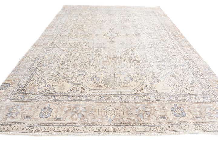 6' 10 x 10' 8 Hand Knotted Ultra Vintage Persian Wool Rug