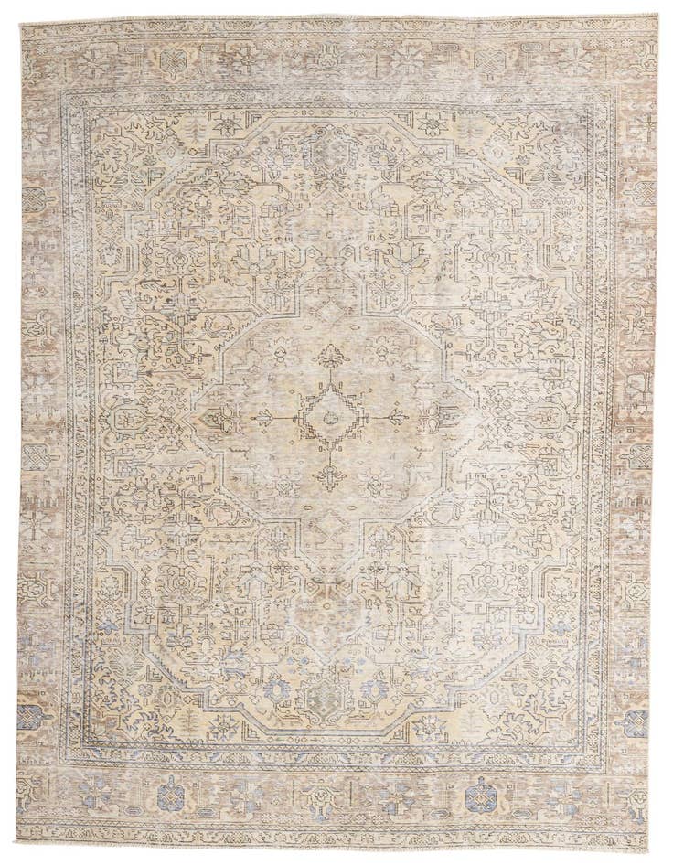 Detail image of 6' 10 x 10' 8 Hand Knotted Ultra Vintage Persian Wool Rug