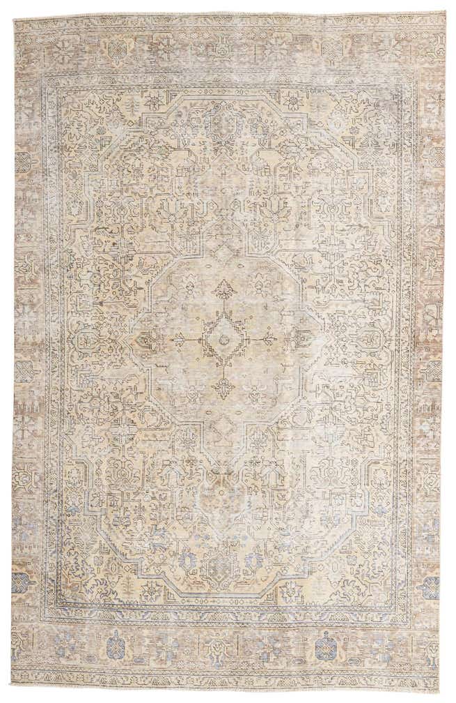 6' 10 x 10' 8 Hand Knotted Ultra Vintage Persian Wool Rug