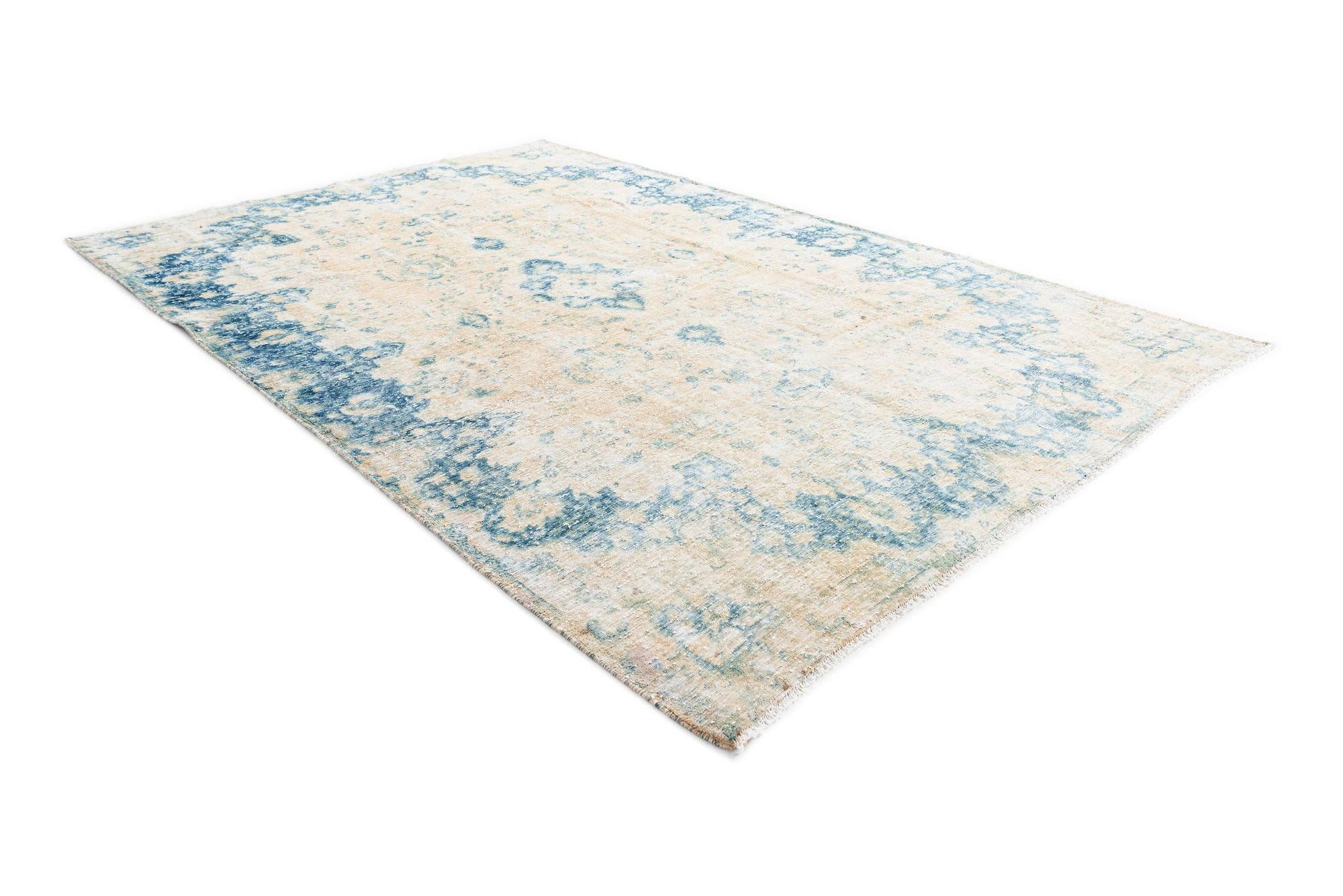 6' 4 x 9' 9 Hand Knotted Ultra Vintage Persian Wool Rug