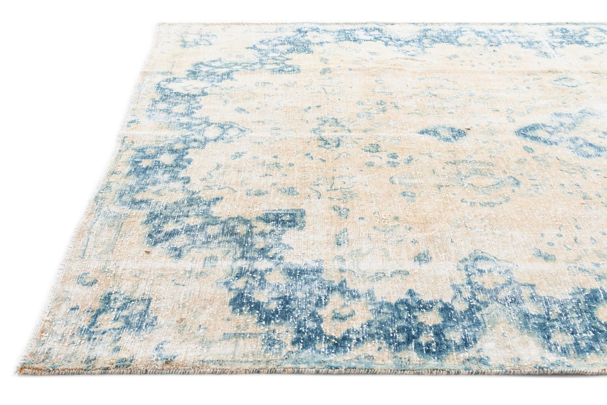 6' 4 x 9' 9 Hand Knotted Ultra Vintage Persian Wool Rug