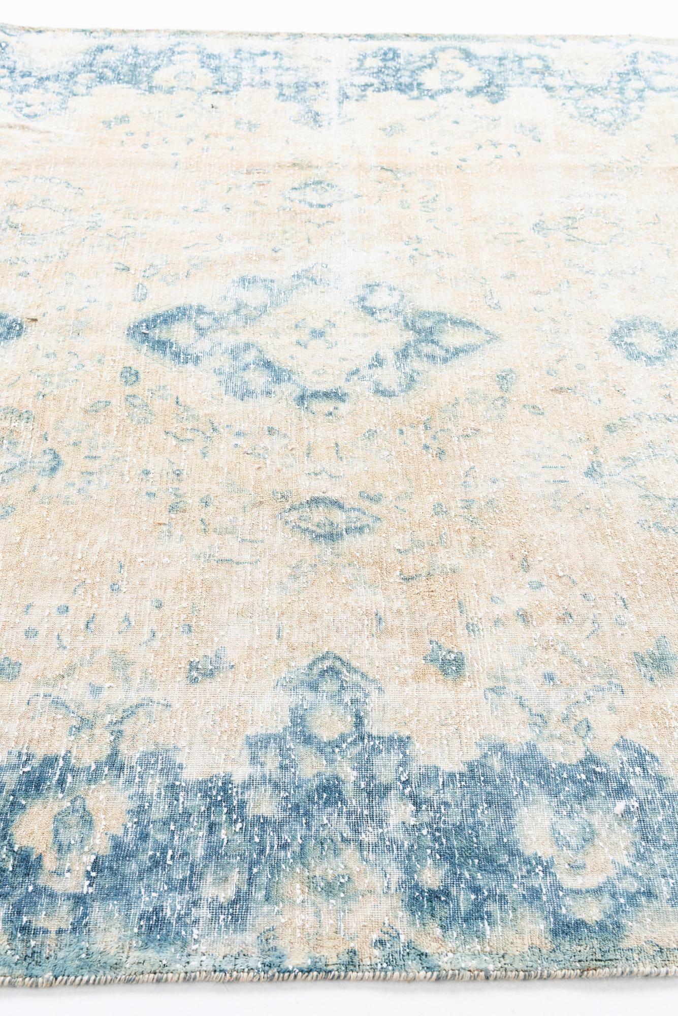 6' 4 x 9' 9 Hand Knotted Ultra Vintage Persian Wool Rug