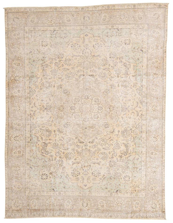 Detail image of 7' 1 x 10' 8 Hand Knotted Ultra Vintage Persian Wool Rug
