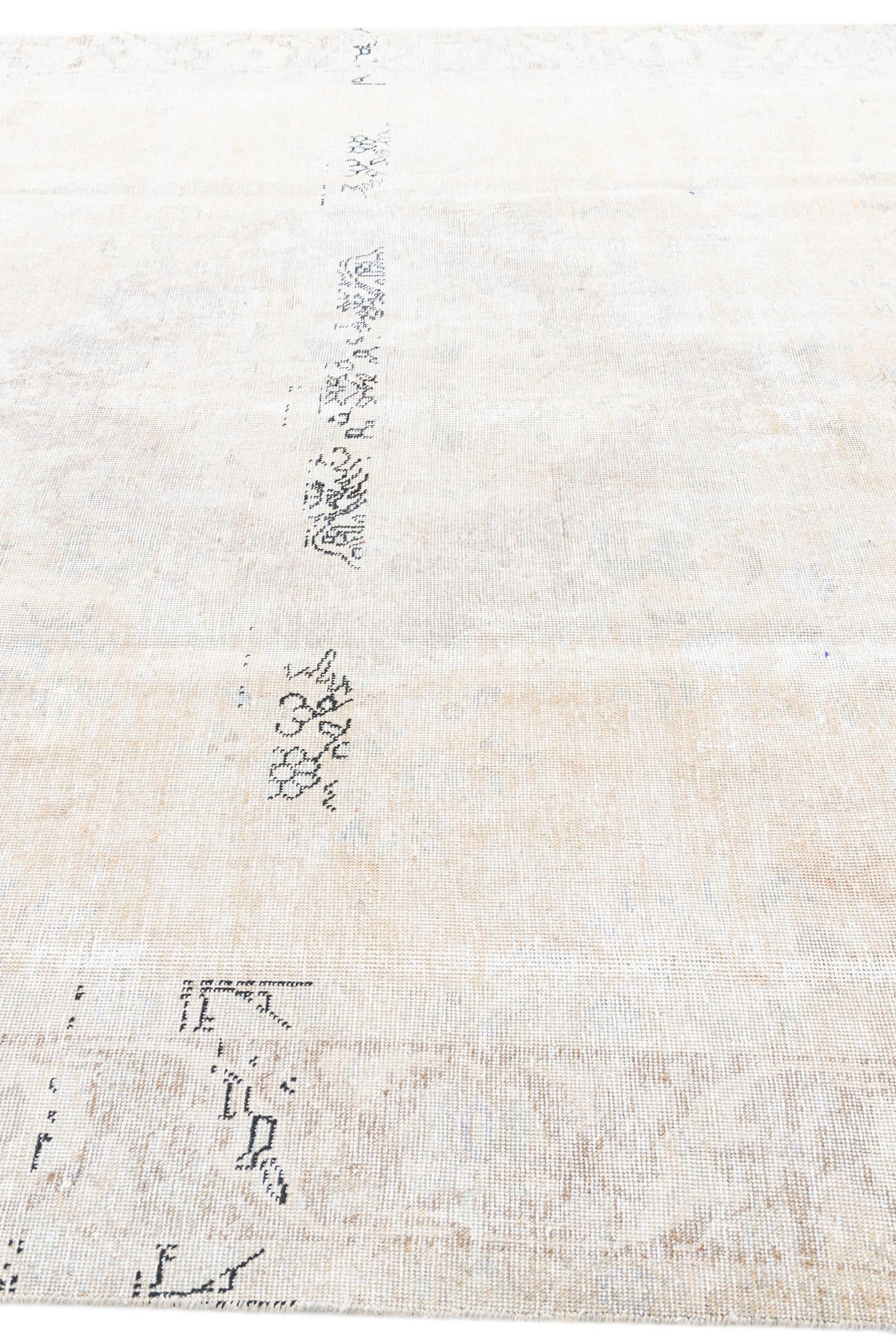 9' x 12' 5 Hand Knotted Ultra Vintage Persian Wool Rug