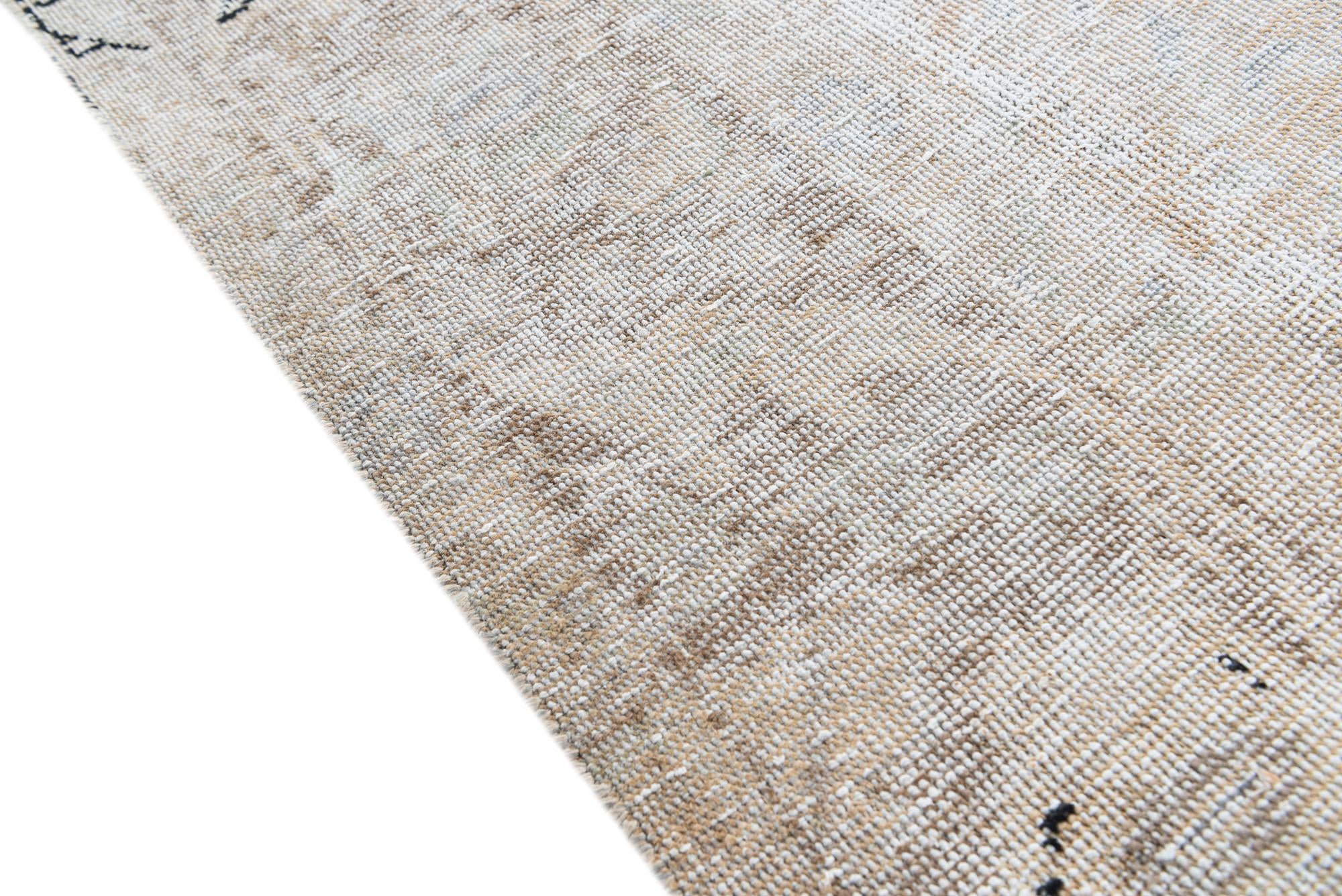 9' x 12' 5 Hand Knotted Ultra Vintage Persian Wool Rug