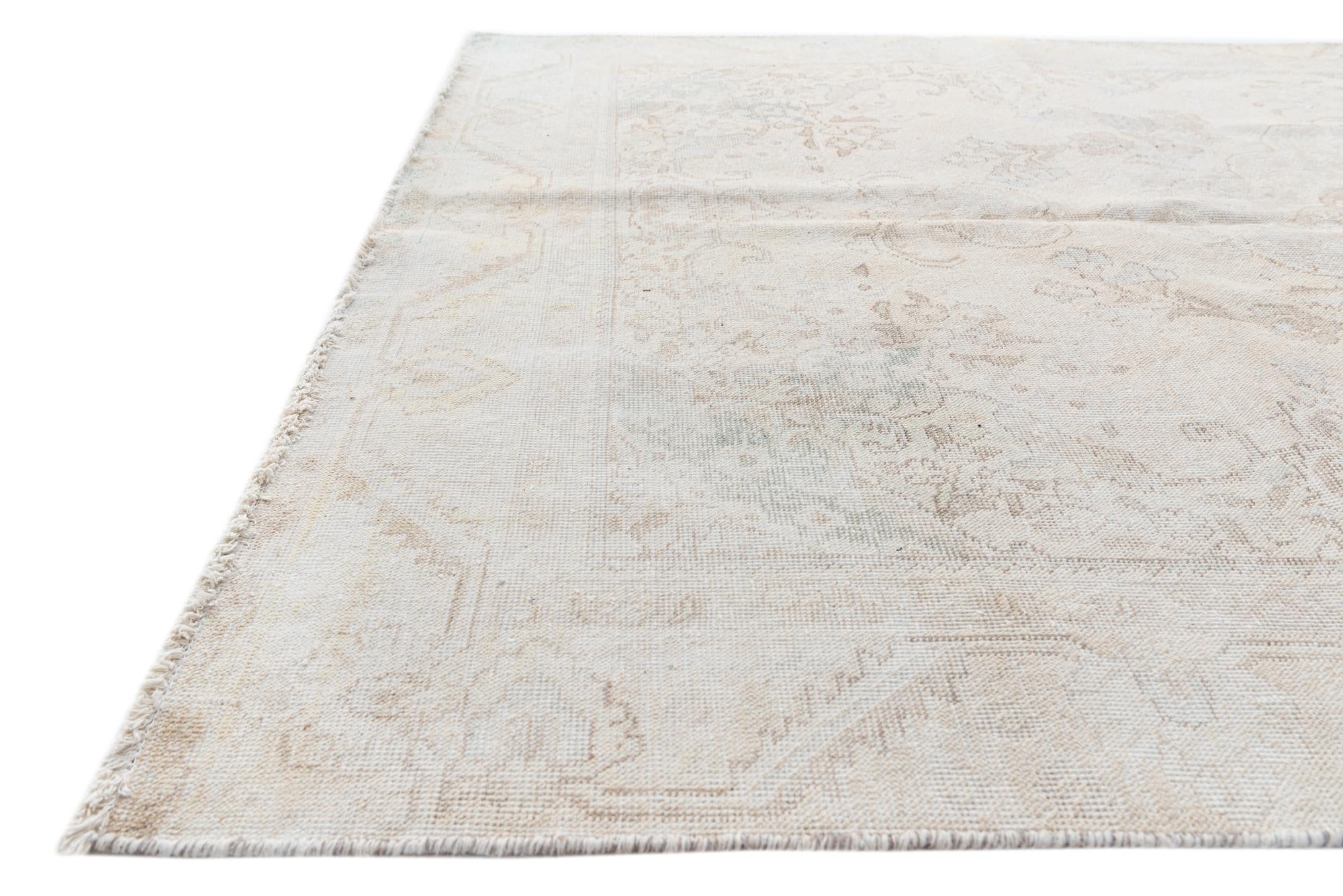 6' x 9' 7 Hand Knotted Ultra Vintage Persian Wool Rug