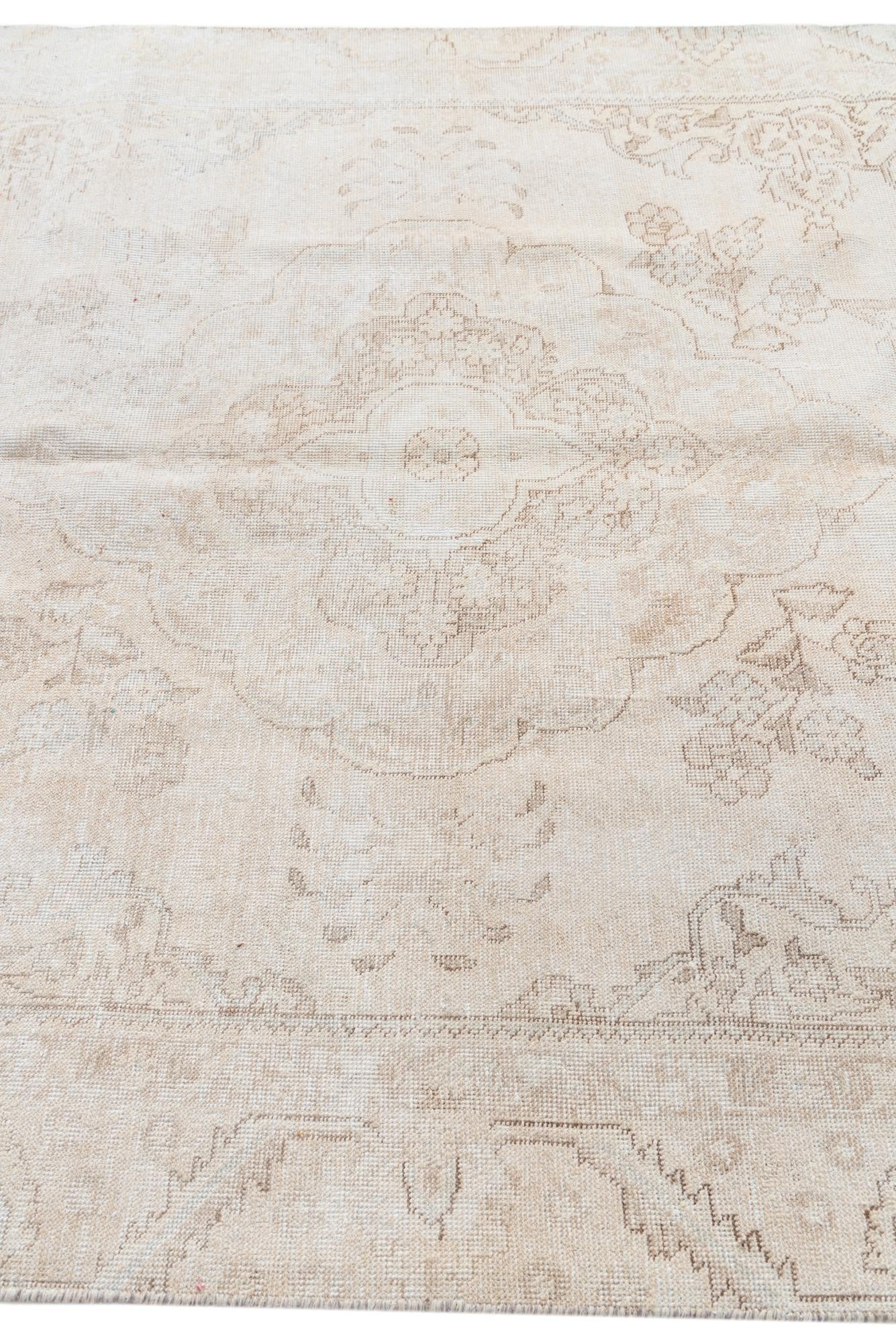 6' x 9' 7 Hand Knotted Ultra Vintage Persian Wool Rug